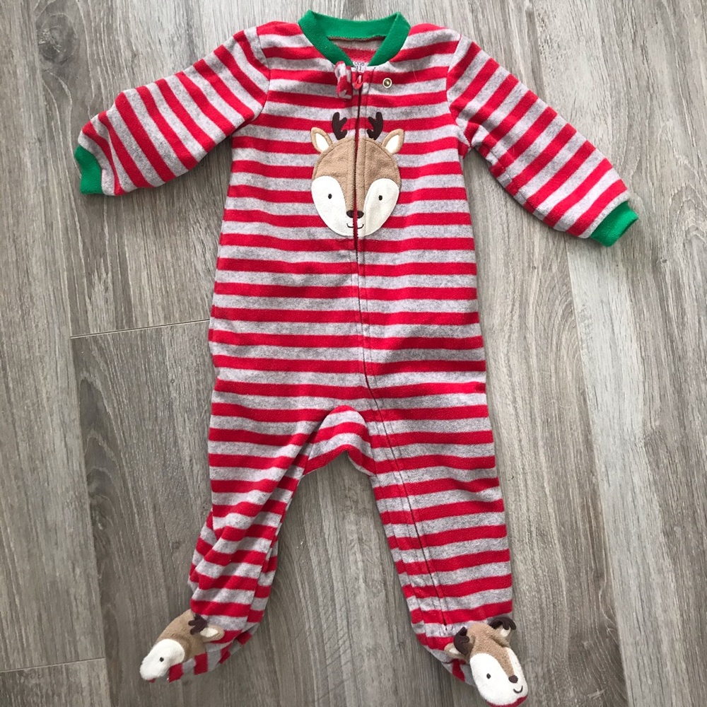 Christmas footie jammies